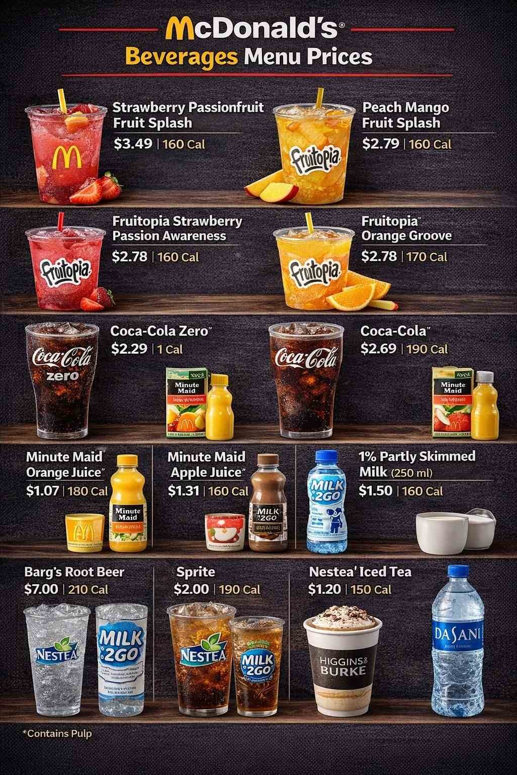 Mcdonald's Beverages Menu