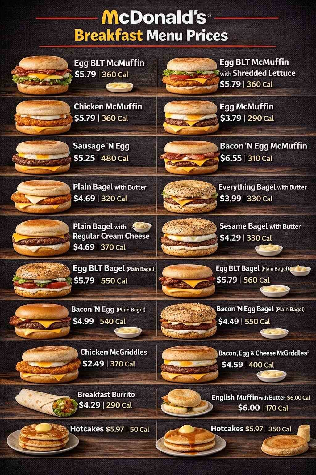 Mcdonalds Breakfast Menu Prices