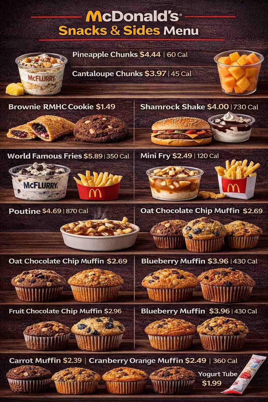 Mcdonald’s Snacks & Sides Menu